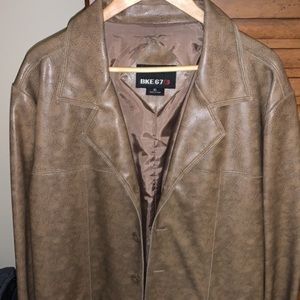 Light brown leather jacket